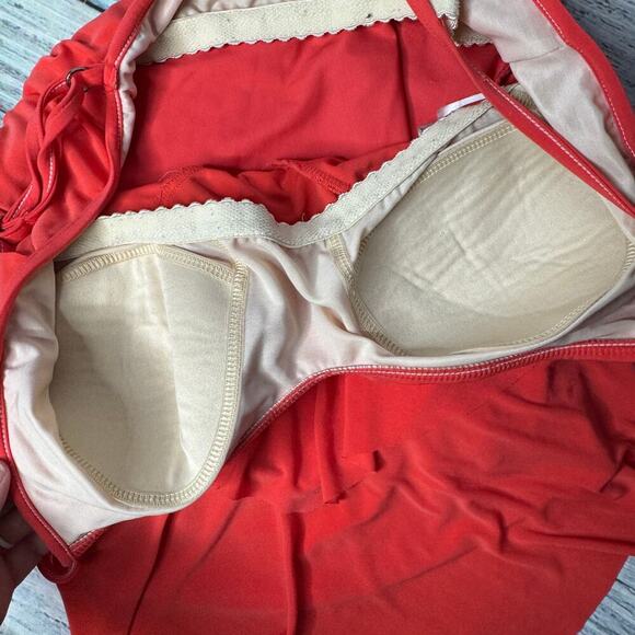 Magicsuit Coral Tankini Top Layered Ruffles Lg - Picture 2 of 3